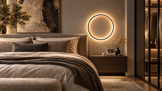 Applique Murale LED Cercle Lumineux – Ambiance Tête de Lit