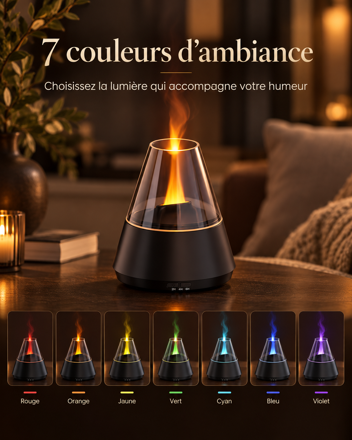 Diffuseur d’Arômes Flamme – Brume & Huiles Essentielles