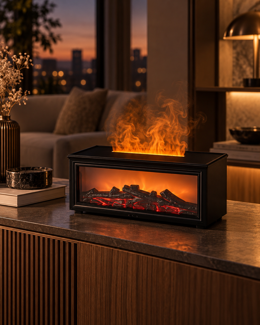Diffuseur d’Arômes Vanel Flame – Effet Cheminée & 7 Couleurs